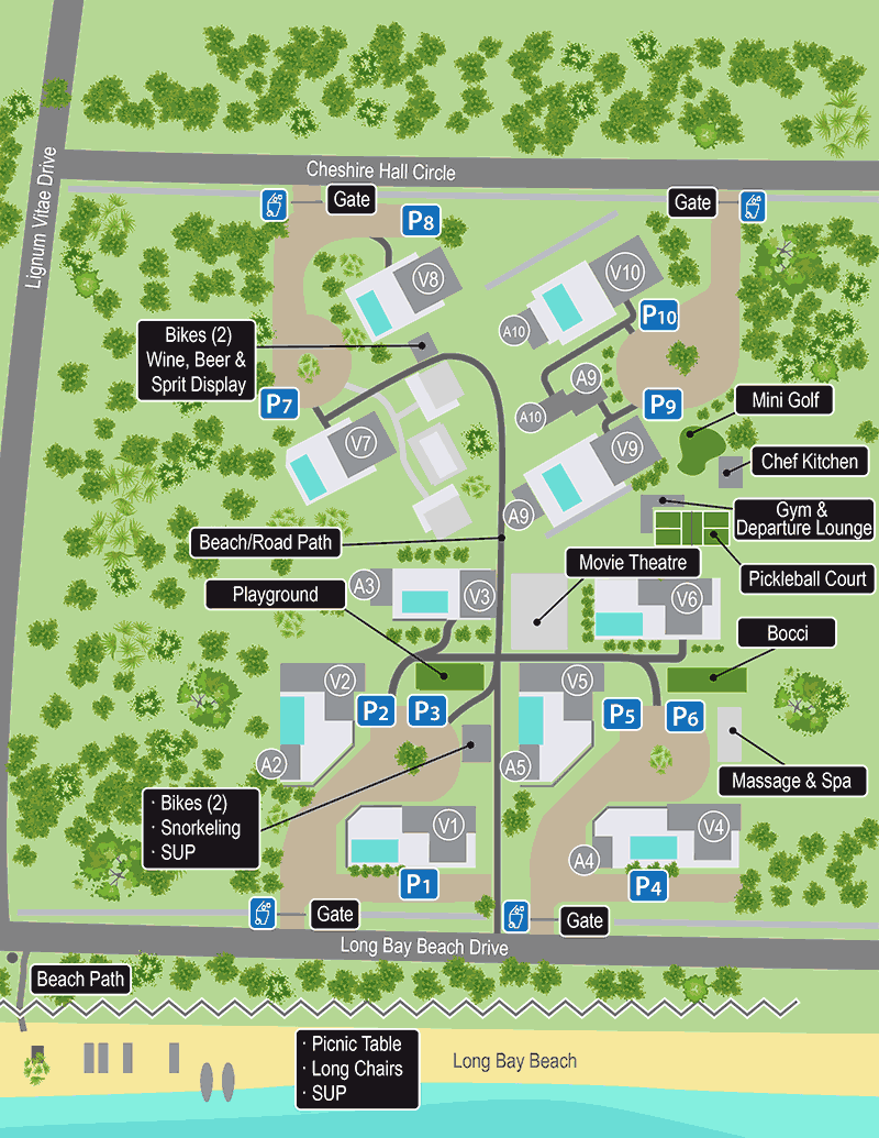 White Villas Resort Map